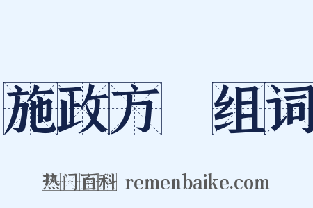 施政方針组词是什么意思的图片